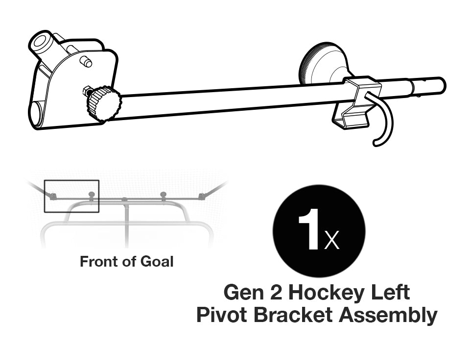 Pivot Bracket Assembly, Left, Single, Backstop® for Hockey GEN 2, SST-07700 - Smart Sports Tek