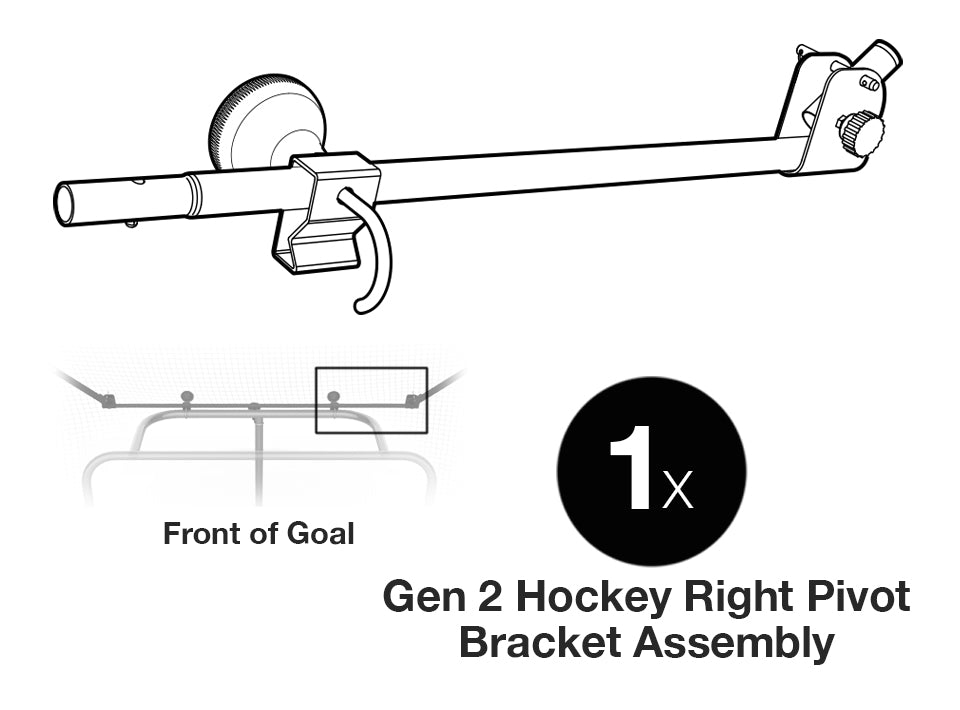 Pivot Bracket Assembly, Right, Single, Backstop® for Hockey GEN 2, SST-07800 - Smart Sports Tek